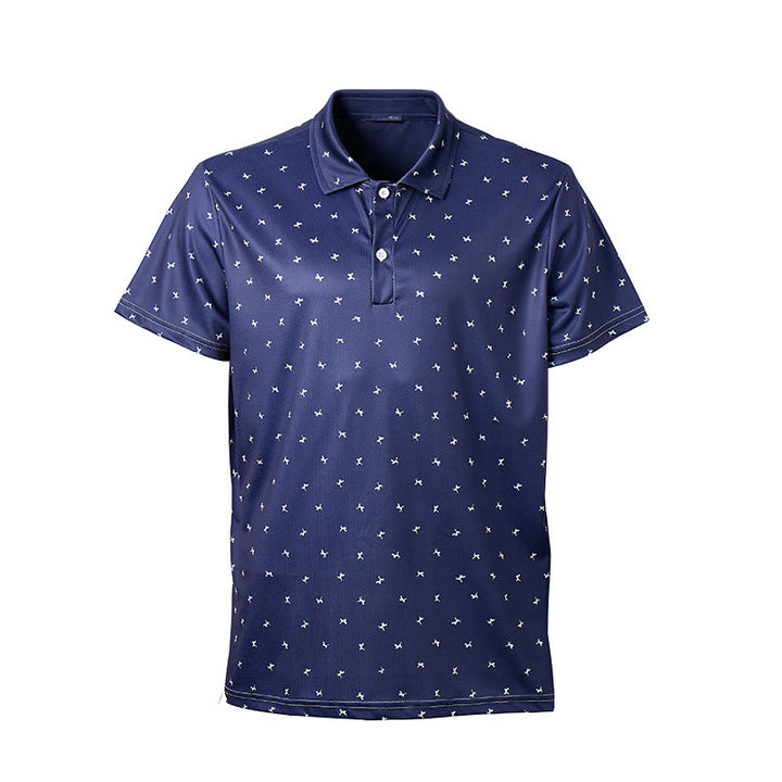 Men's All Over Print Short Sleeve Casual Polo Shirt - image 11