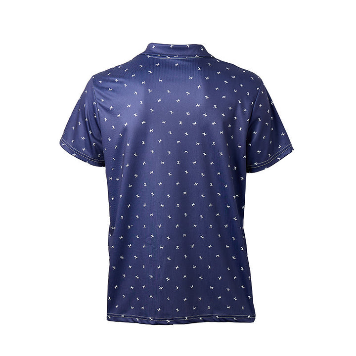 Men's All Over Print Short Sleeve Casual Polo Shirt - image 12