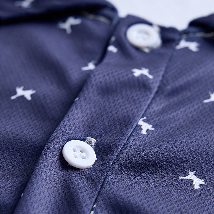 Men's All Over Print Short Sleeve Casual Polo Shirt - image 9