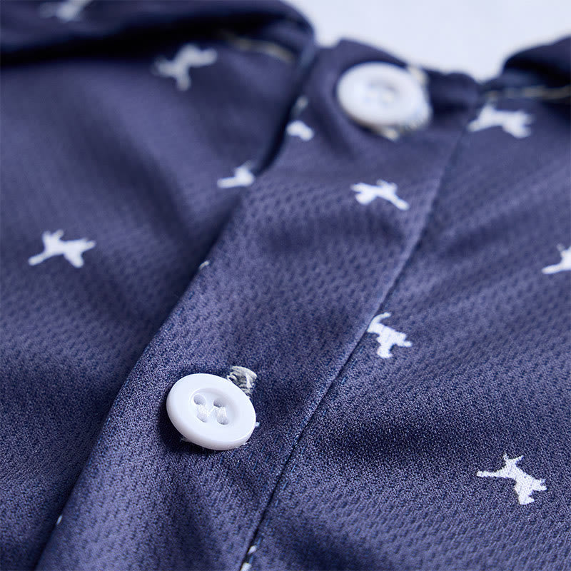 Men's All Over Print Short Sleeve Casual Polo Shirt - image 9