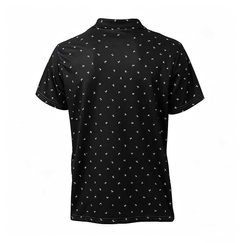 Men's All Over Print Short Sleeve Casual Polo Shirt - image 5
