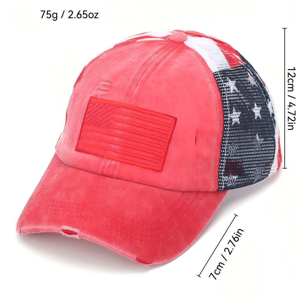 Adjustable Ponytail Breathable Washed Denim Tactical Baseball Cap - image 3