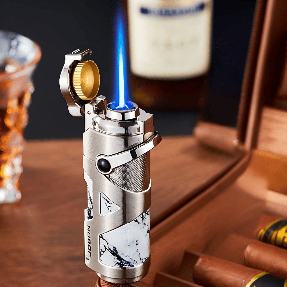 Premium Windproof Blue Flame Butane Cigar Lighter - image 7