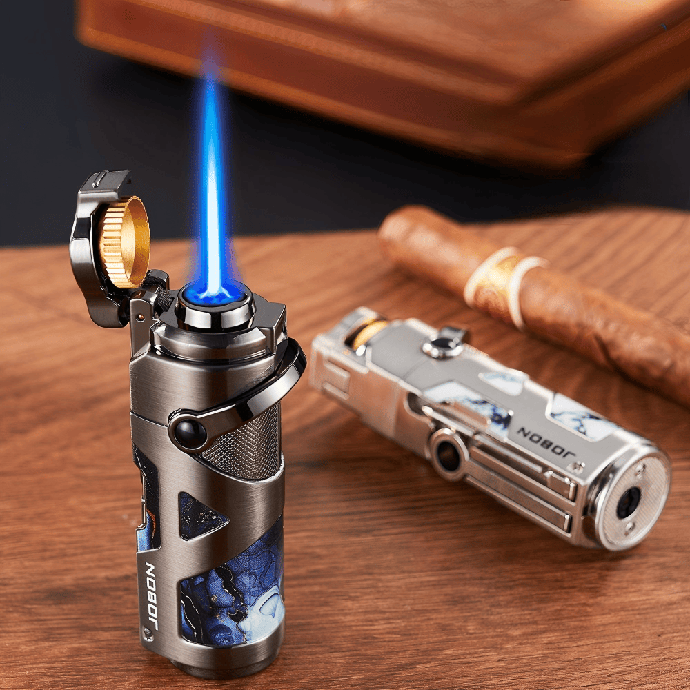 Premium Windproof Blue Flame Butane Cigar Lighter - image 8