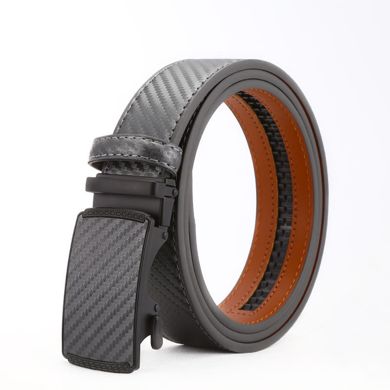 Men's Sleek Alloy Automatic Buckle Business Belt - Grey - 42 - image 1