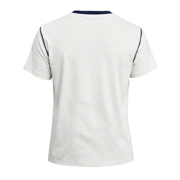 Men's Round Neck Contrast Stitch Short Sleeve Polo Shirt - image 12