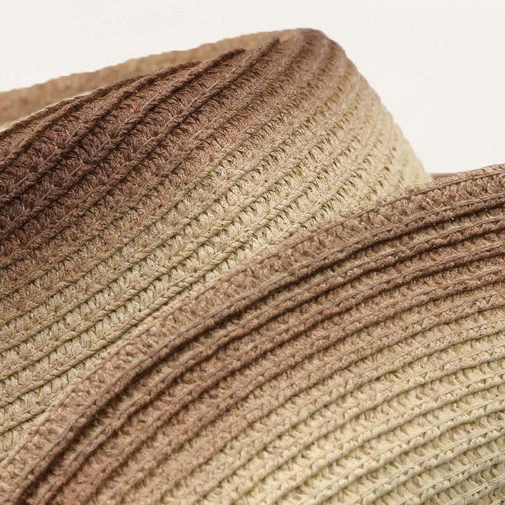 Retro Bohemian Fringe & Chain Band Straw Cowboy Hat - image 6