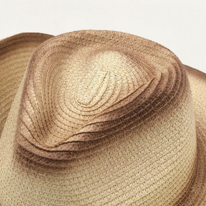 Retro Bohemian Fringe & Chain Band Straw Cowboy Hat - image 5