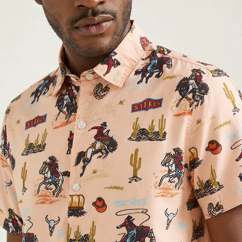 Men's Versatile Desert Wild West All-Over Print Shirt - image 3