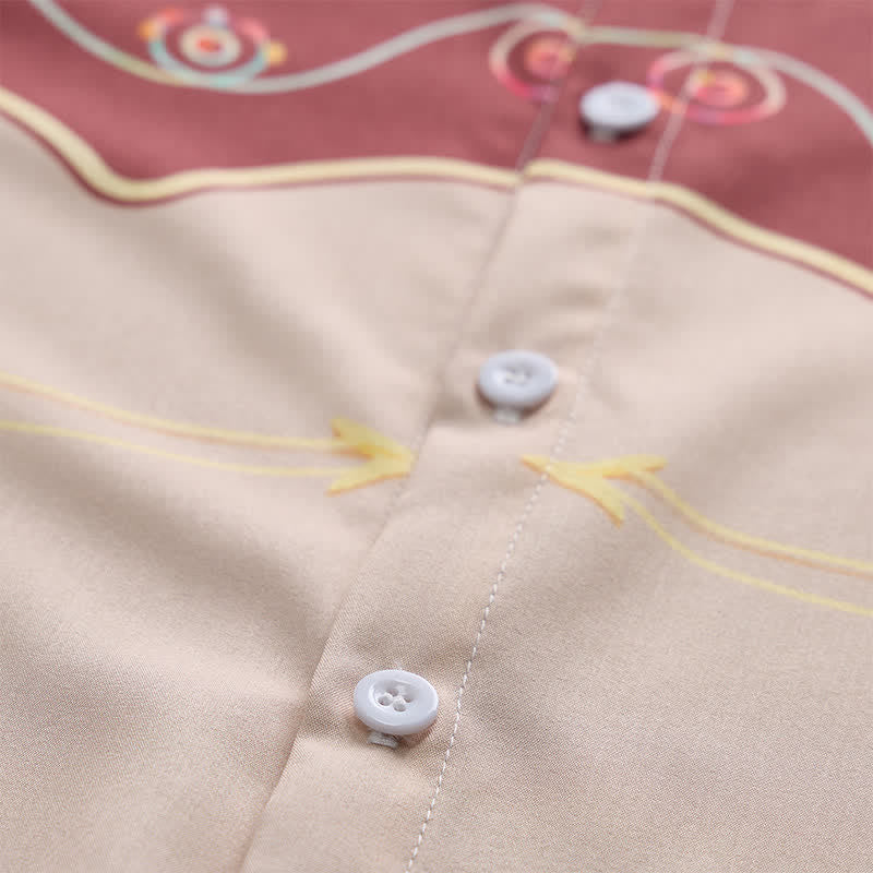 Men's Two-Tone Western Yoke Horseshoe Pattern Shirt - image 5