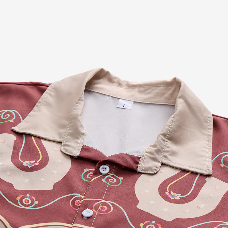 Men's Two-Tone Western Yoke Horseshoe Pattern Shirt - image 4