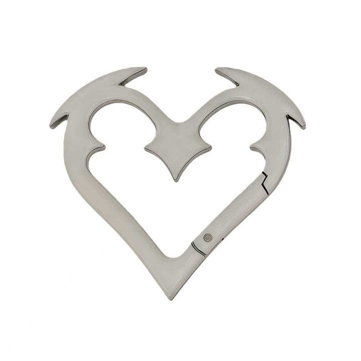 Angel Heart Heavy Duty Metal DIY Spring Ring Keychain - Vintage Silver - image 4