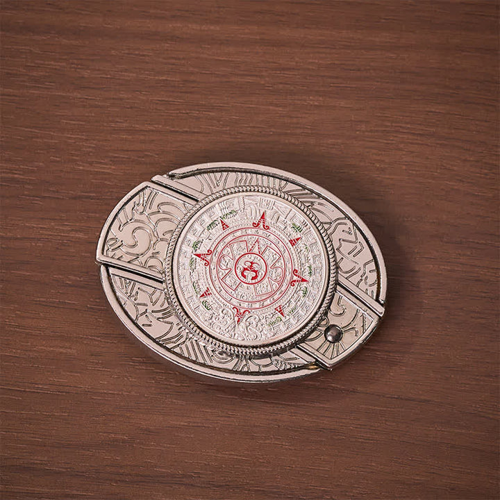 Aztec Mayan Calendar DIY Hidden Folding Knife Buckle Leather Belt - image 9