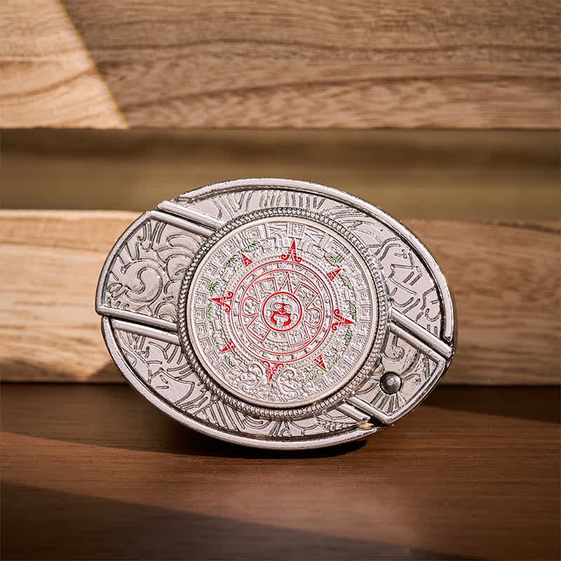 Aztec Mayan Calendar DIY Hidden Folding Knife Buckle Leather Belt - Aztec Mayan Calendar - Without Belt - Not Included Belt - image 0