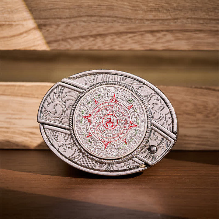 Aztec Mayan Calendar DIY Hidden Folding Knife Buckle Leather Belt - Aztec Mayan Calendar - Without Belt - Not Included Belt - image 0