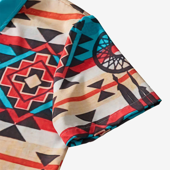 Men's Southwestern Dreamcatcher Aztec Pattern Shirt - image 7