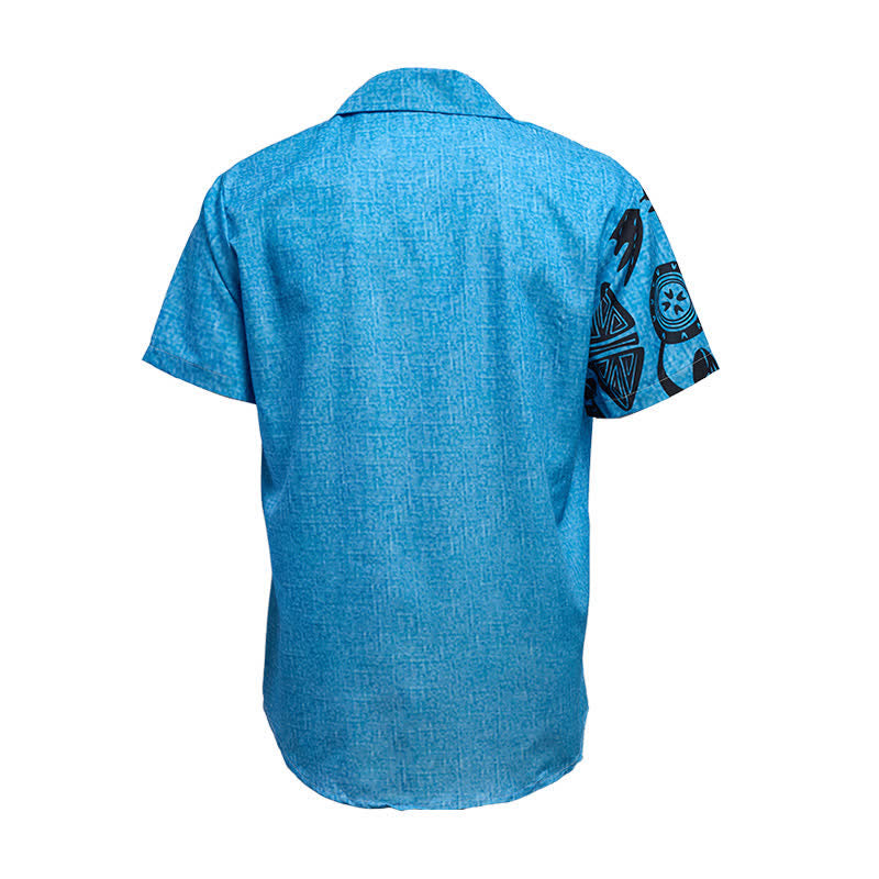 Men's Southwest Cave Art Inspired Print Ethnic Shirt - image 10