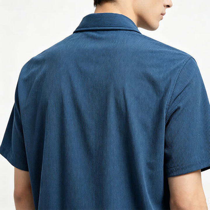 Men's 90s-Inspired Relaxed Short-Sleeve Corduroy Shirt - image 2