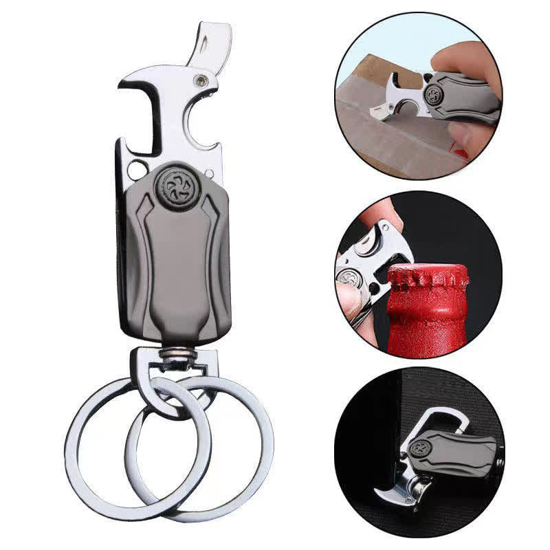EDC-Tool Small Knife Bottle Opener Gyro Keychain - Style #1 - image 0