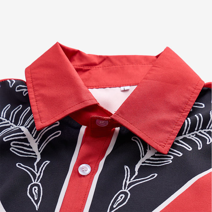 Men's Western Style Printed Short Sleeve Button Shirt - image 7