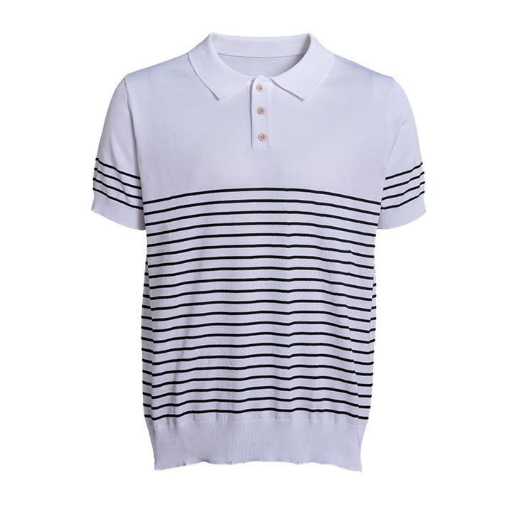 Men's Knit Striped Short Sleeve Regular Fit Polo Shirt - image 11