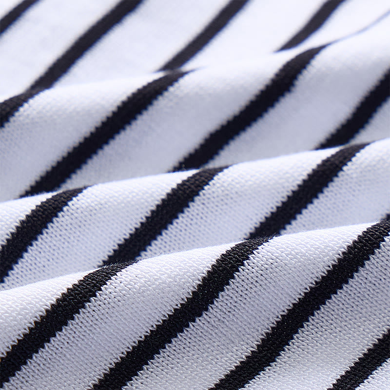 Men's Knit Striped Short Sleeve Regular Fit Polo Shirt - image 8