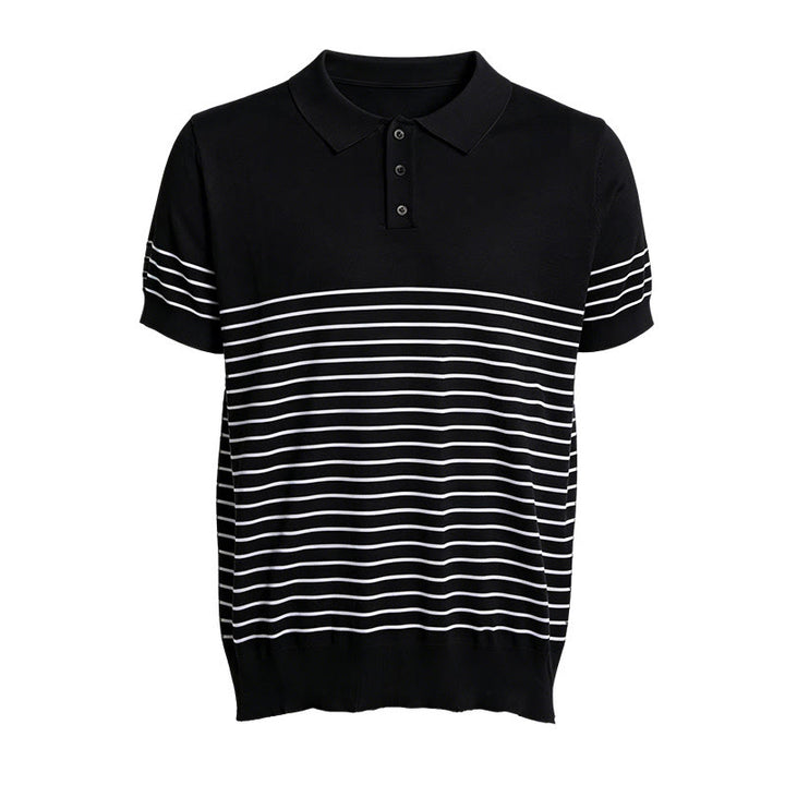 Men's Knit Striped Short Sleeve Regular Fit Polo Shirt - image 13