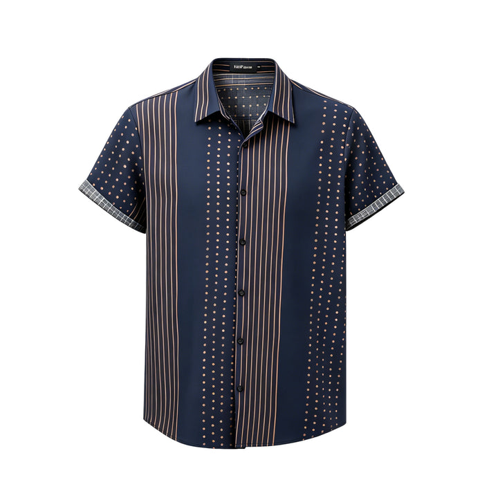 Ethnic Inspired Striped & Polka Dot Short Sleeves Shirt - image 11