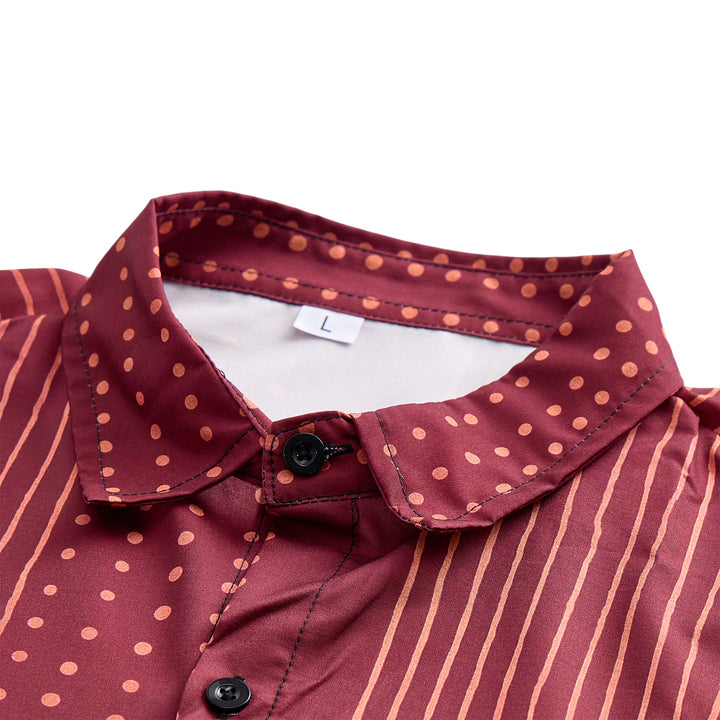 Ethnic Inspired Striped & Polka Dot Short Sleeves Shirt - image 5