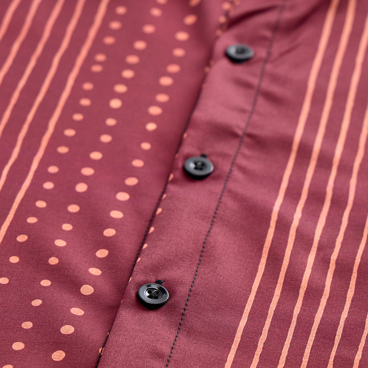 Ethnic Inspired Striped & Polka Dot Short Sleeves Shirt - image 6