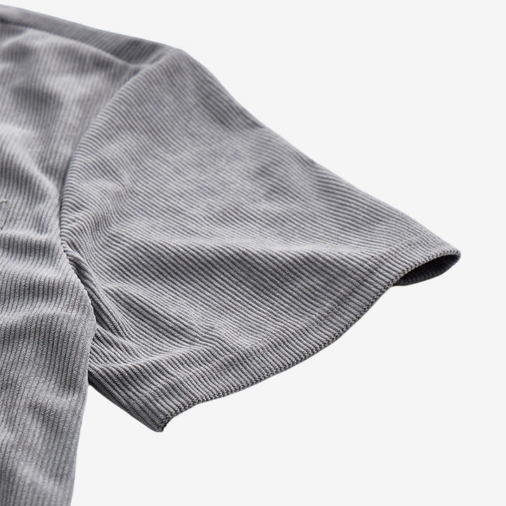 Men's Retro Workwear Corduroy Shirt With Leather Label Pocket  - image 12