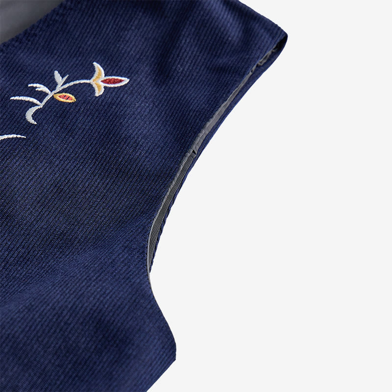 Men's Elegant Floral Vine Embroidered Suit Vest - image 9