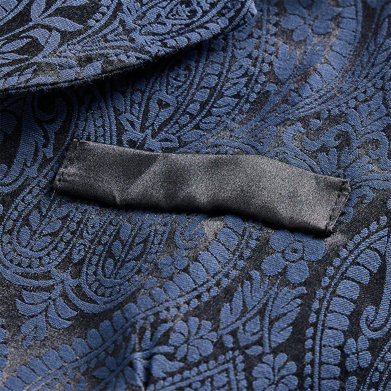 Men's Victorian-Inspired Paisley Jacquard Notch Lapel Suit Vest - image 12