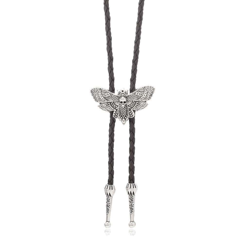 Death's Head Moth Gothic Western Statement Bolo Tie - Style #4 - Dark Coffee - image 14