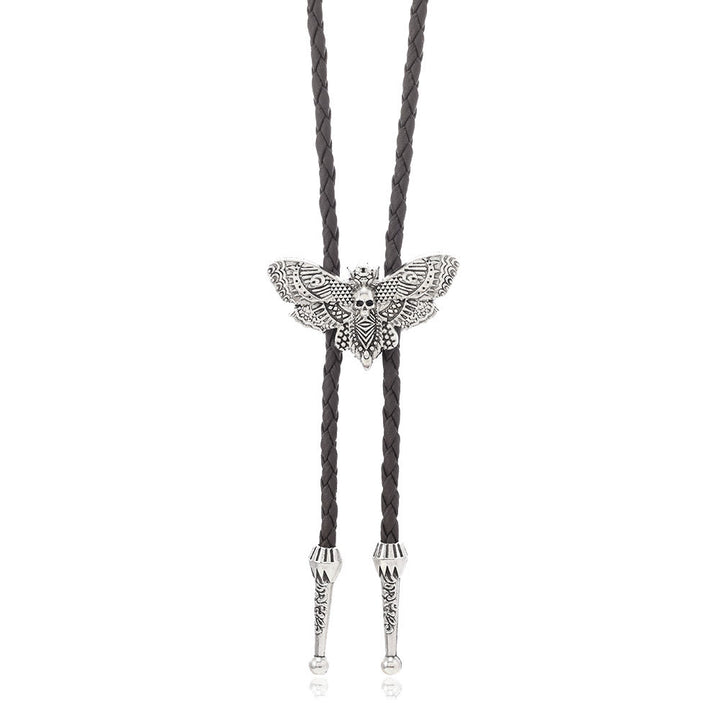 Death's Head Moth Gothic Western Statement Bolo Tie - Style #4 - Dark Coffee - image 14