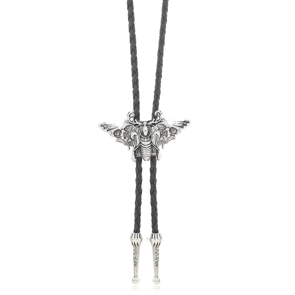 Death's Head Moth Gothic Western Statement Bolo Tie - Style #3 - Dark Coffee - image 12