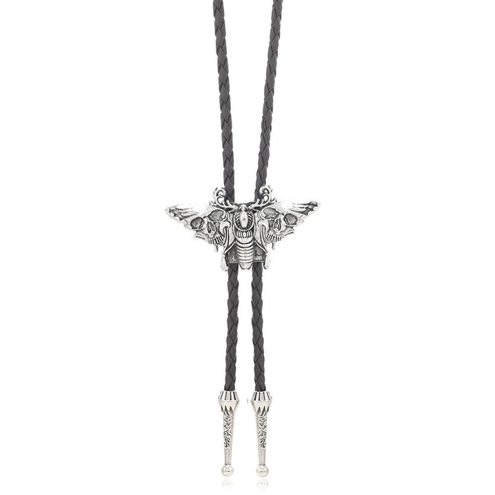 Death's Head Moth Gothic Western Statement Bolo Tie - Style #3 - Dark Coffee - image 12