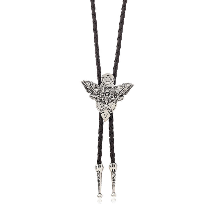 Death's Head Moth Gothic Western Statement Bolo Tie - Style #5 - Dark Coffee - image 16