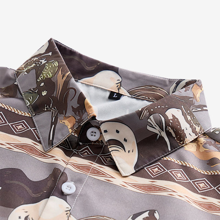 Men's Western Desert Rider & Tribal Pattern Shirt - image 5
