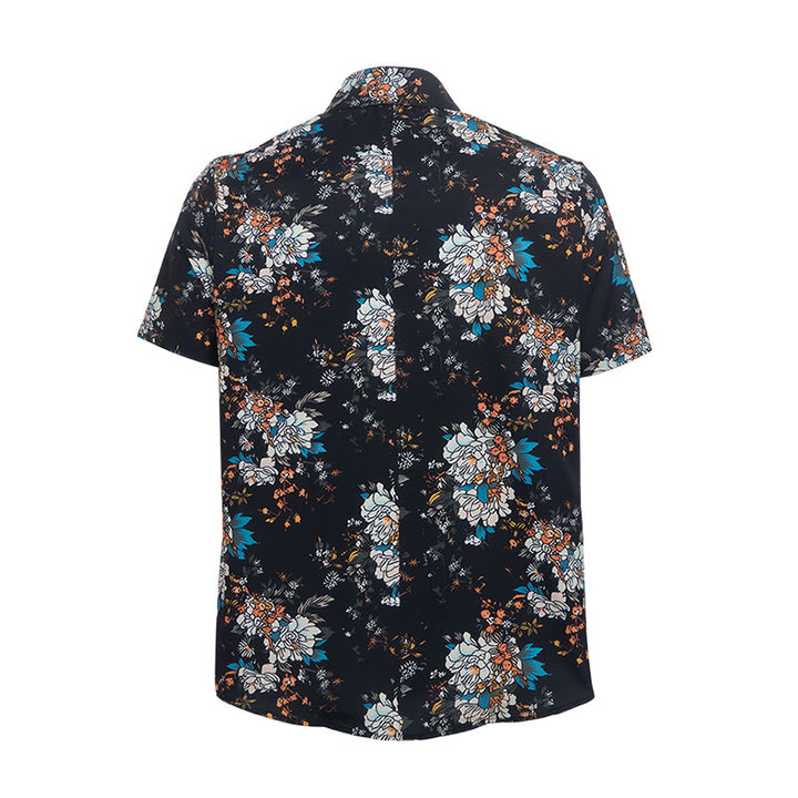 Dark Romantic Floral Pattern Short Sleeve Hawaiian Shirt - image 10