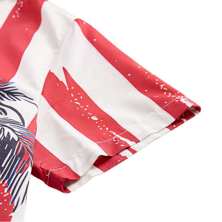 American Flag Palm Tree Patriotic Tropical Beach Shirt - image 8