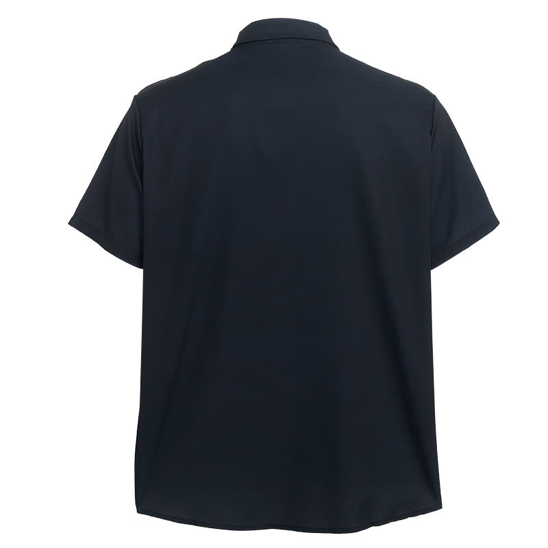 Black Brushstroke Edgy Half-Flag Patriotic Shirt - image 10