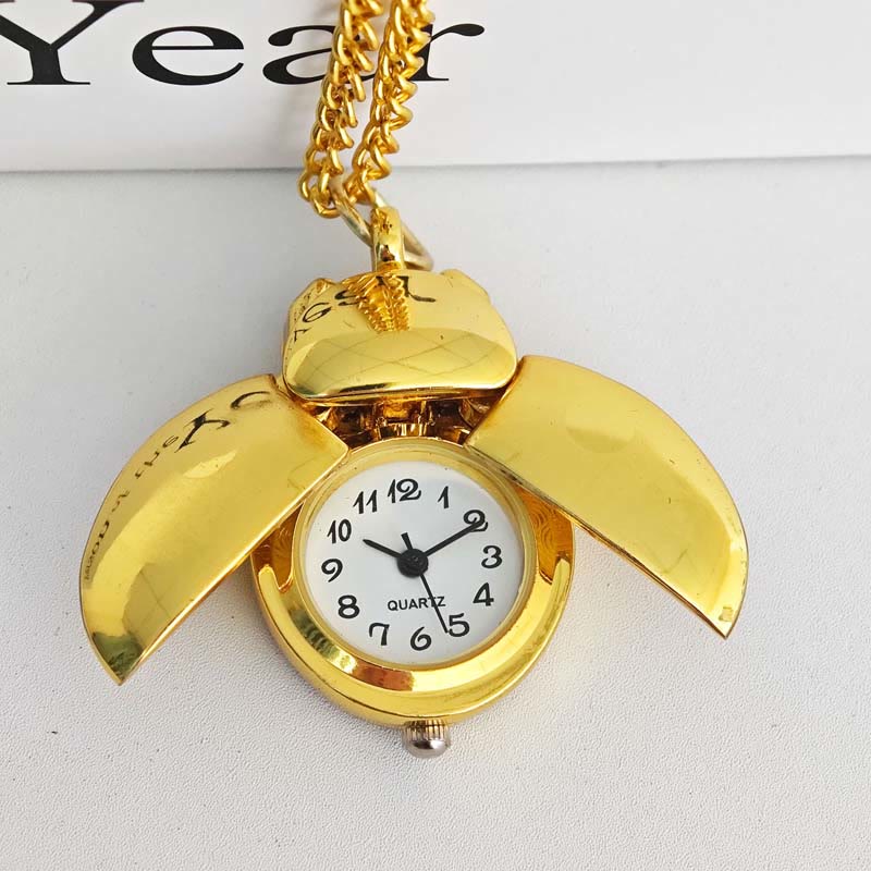Antique Scarab Beetle Hinged Wings Pocket Watch - image 10