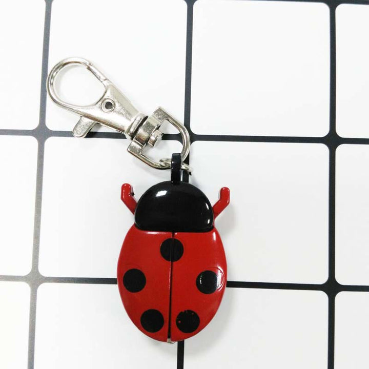 Antique Scarab Beetle Hinged Wings Pocket Watch - Red Keychain - image 11