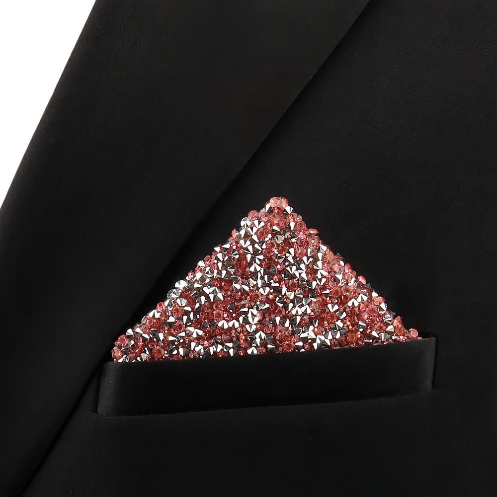 Midnight Sparkle Pre-Folded Pocket Square Insert - Pink - image 6