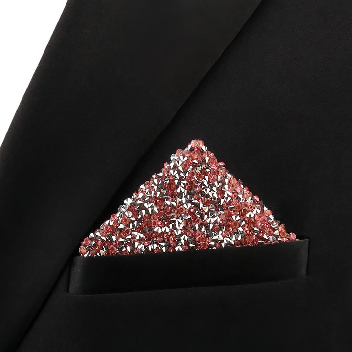 Midnight Sparkle Pre-Folded Pocket Square Insert - Pink - image 6