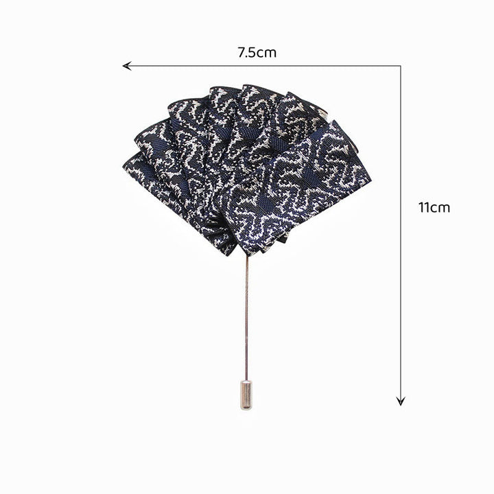 Men's 2-in-1 Lapel Pin And Pocket Square Insert - image 3