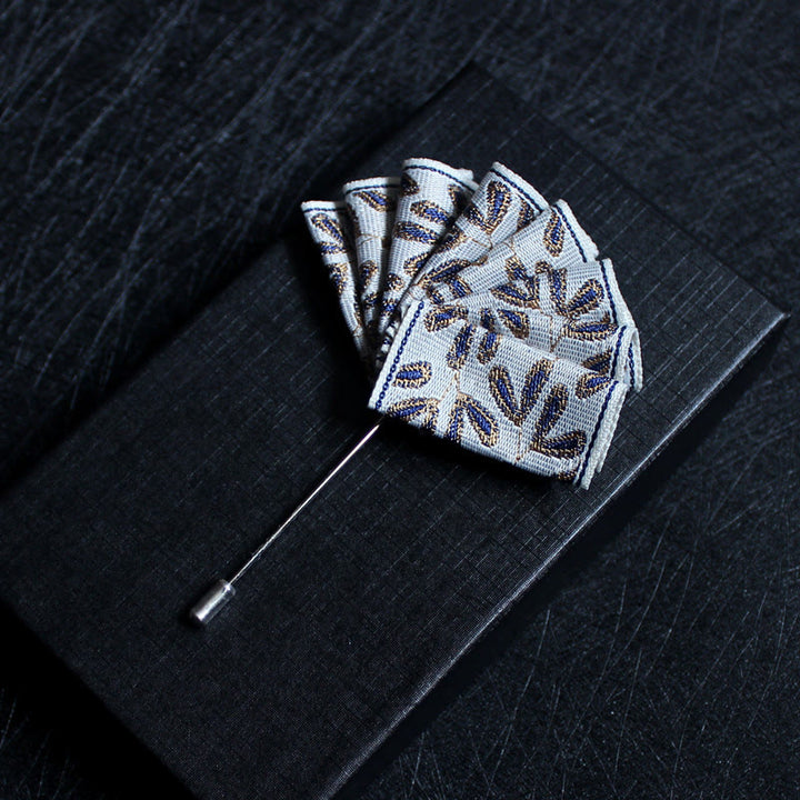 Men's 2-in-1 Lapel Pin And Pocket Square Insert - Style #17 - image 19