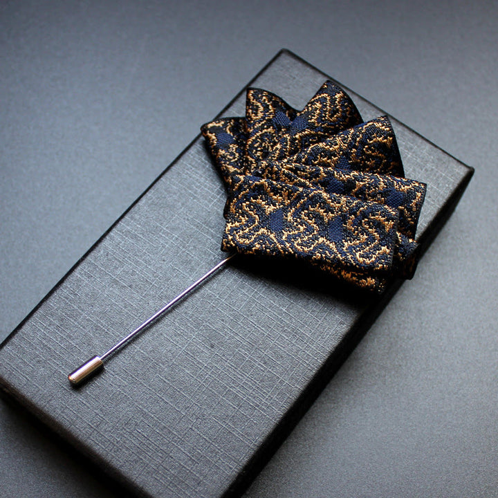 Men's 2-in-1 Lapel Pin And Pocket Square Insert - Style #2 - image 4