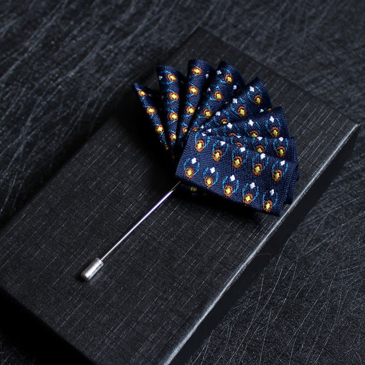 Men's 2-in-1 Lapel Pin And Pocket Square Insert - Style #12 - image 14
